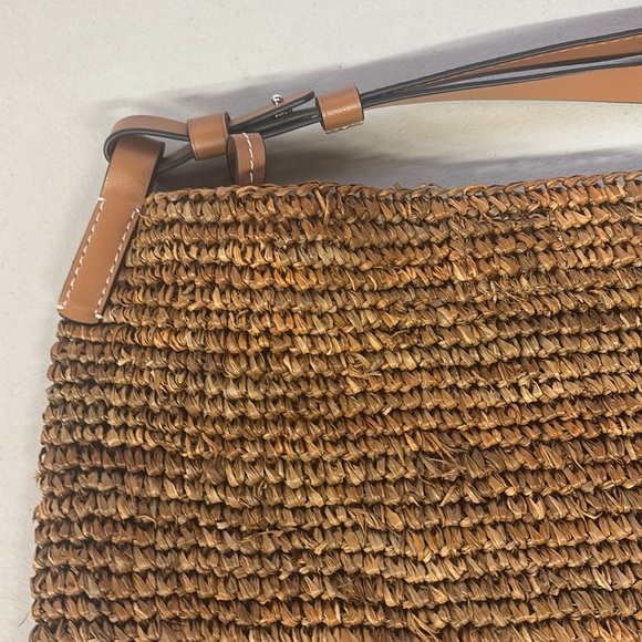 Proenza Schouler White Label Minetta Raffia Brown Straw Shoulder Bag cruise - Picture 6 of 13